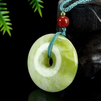 natural green hand carved dragon column pendant fashion boutique jewelry men and women beeswax necklace gift
