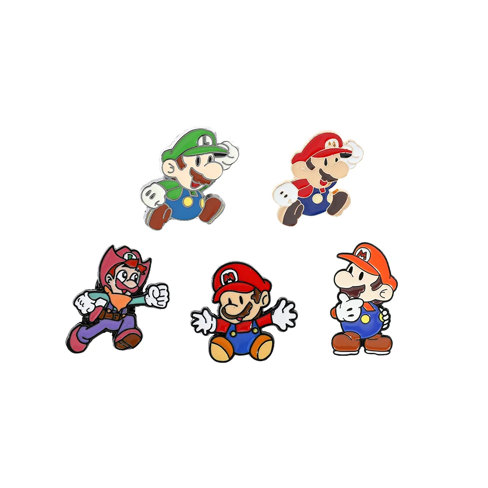 Металлическая брошь в виде игры супермарио 5 шт.