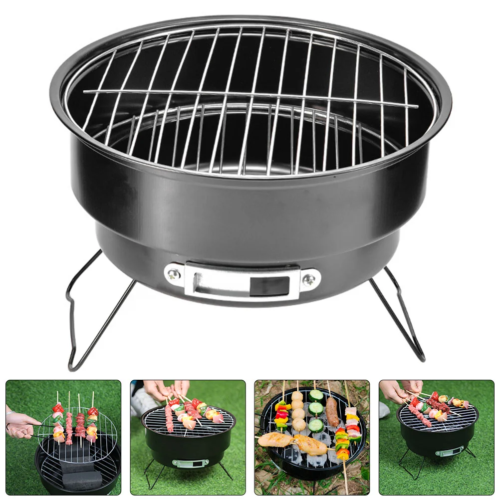 

Grill Charcoal Bbq Stove Portable Barbecue Camping Rack Outdoor Cooker Basket Burner Steel Small Grills Stainless Burning Wood