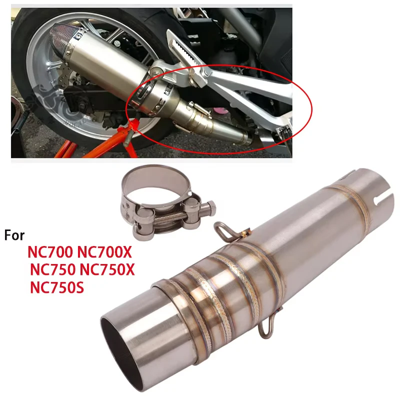 

Надевается для NC700 NC700X NC750 NC750X NC750S 2012-2023 мотоциклетный глушитель, средняя труба łączącej 51 мм, модифицированная Escape Moto