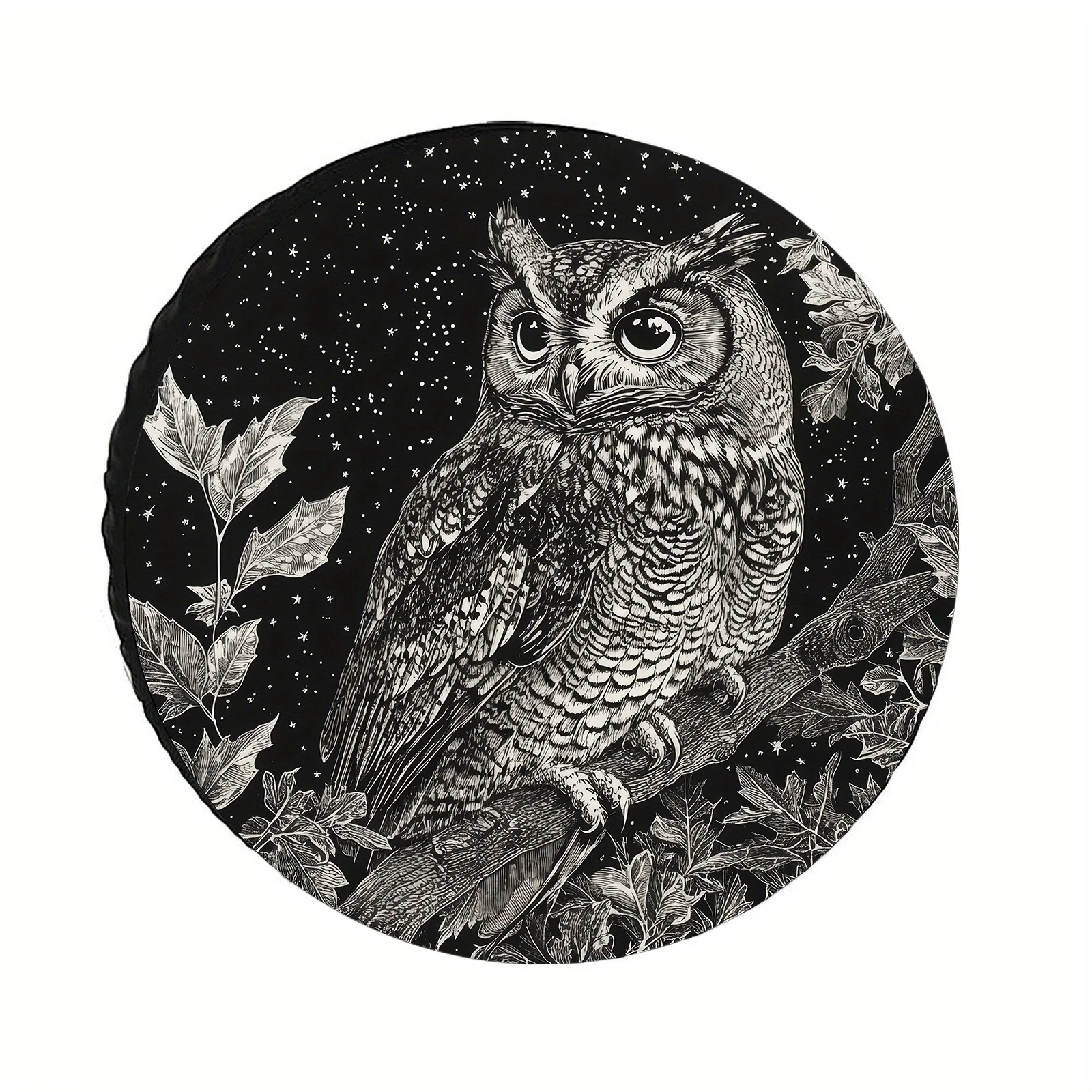 Фото Чехол для покрышки Starry Night Owl: изготовлен из прочного полиэфирного волокна, с дизайном Starry Owl, подходит для Snugly, совместим с 28–3 №1
