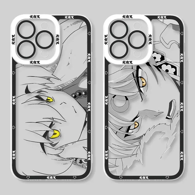Anime Inuyashas Soft Silicone Case For iPhone 16 Pro Max 15 14 13 12 11 XS X XR 8 7 SE 2020 Shockproof Protective Cover