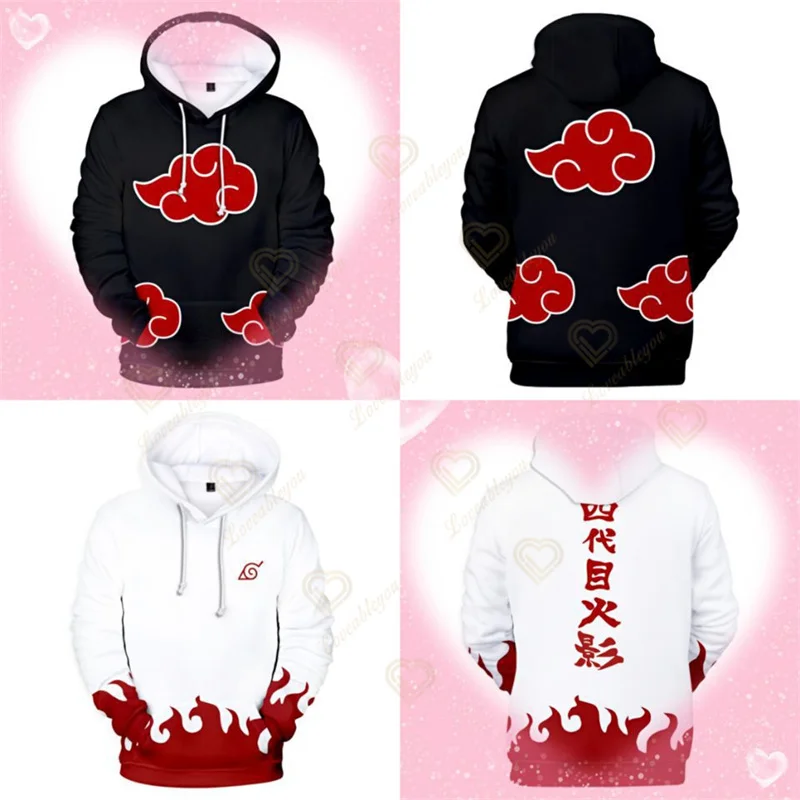 

Printed Men Women Hoodie Harajuku Streetwear Sweatshirt Akatsuki Pullover Cosplay Hooded Jacket Spring Autumn Sportswear