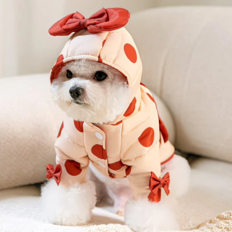 

Pet Clothes Winter Autumn Fashion Hoodie Cat Warm Sweater Small Dog Cute Bowknot Thick Coat Puppy Jacket Bulldog Chihuahua Pug