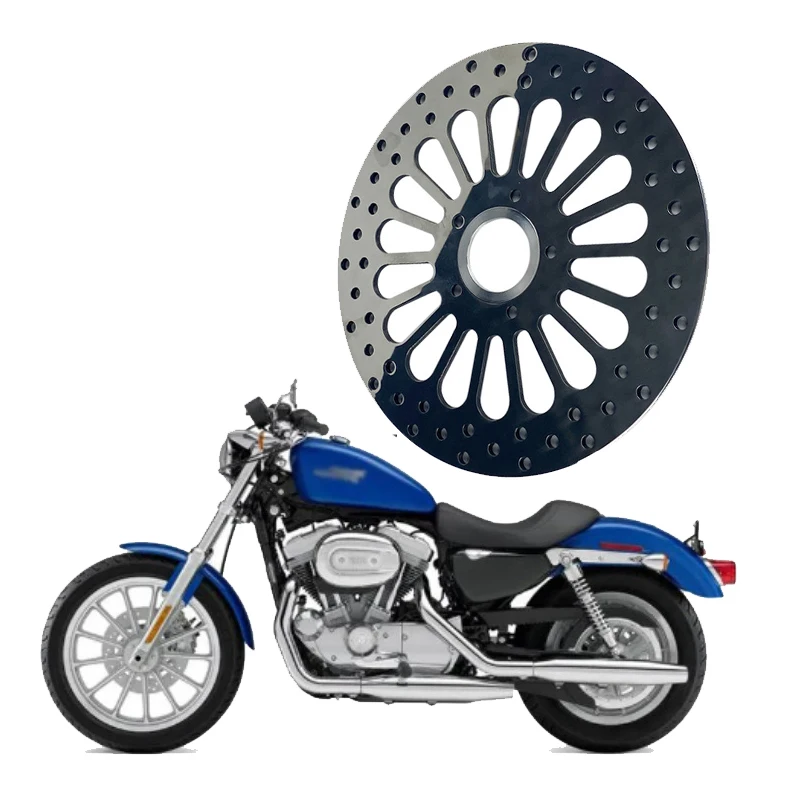 

1 шт., 11.5 "мотоциклетный тормозной диск ротора для Harley Sportster 883 1200 2000-2005 Серебряный