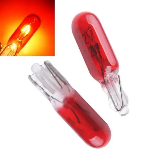 

30/20/10/5 шт. 12 В 1,2 Вт T5 стеклянная лампочка приборной панели приборная панель стоп-сигнал лампы фары лампы автомобильные фары белые