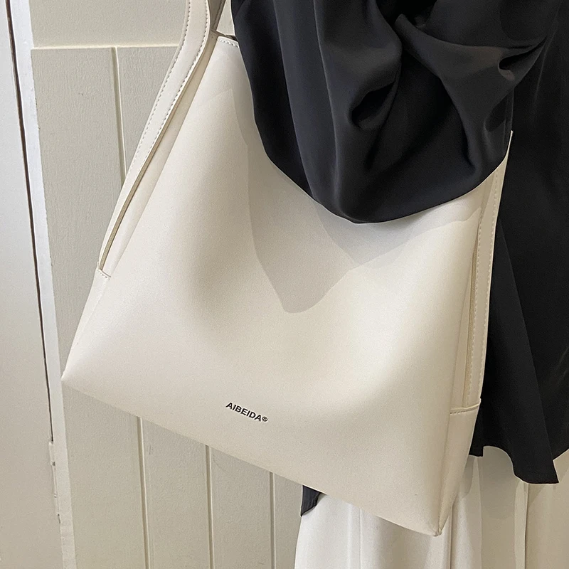 

Lovers' White Casual Tote Bag Quality Pu Leather Large Serviceable Women Composite Handbags Female Elegant Shopper Shoulder Bags