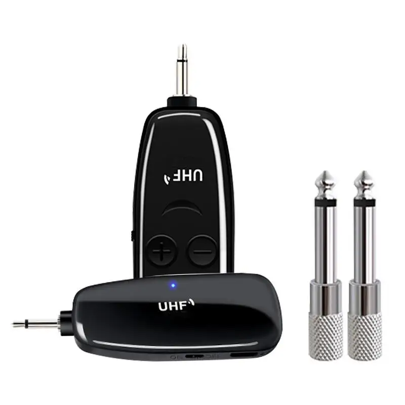 UHF Wireless Guitar System Wireless Bass Guitar Transmitter Receiver Anti-interference Rechargeable Wireless UHF Technology for