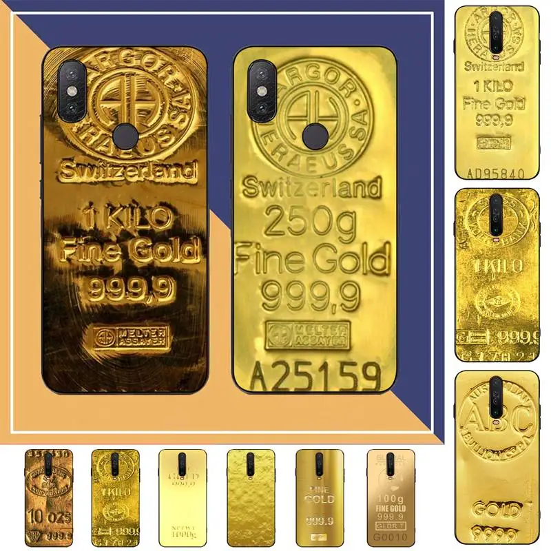 

Switzerland Fine Gold Phone Case for Redmi Note 8 7 9 4 6 pro max T X 5A 3 10 lite pro