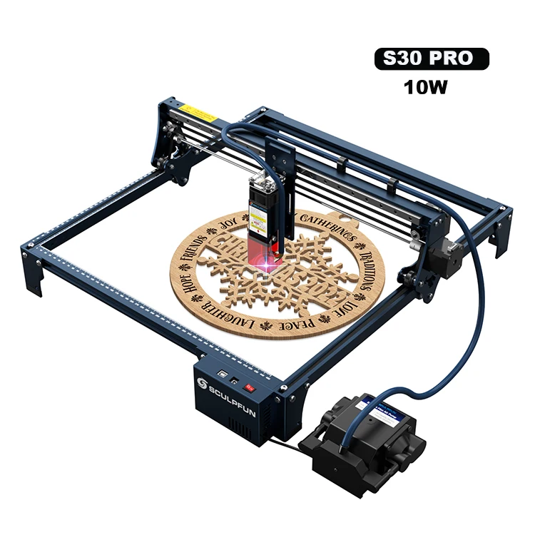 

SCULPFUN S30 Pro 10W Lazer Engraver Automatic Air-assist System Replaceable Lens Eye Protection Laser Engraving Machine