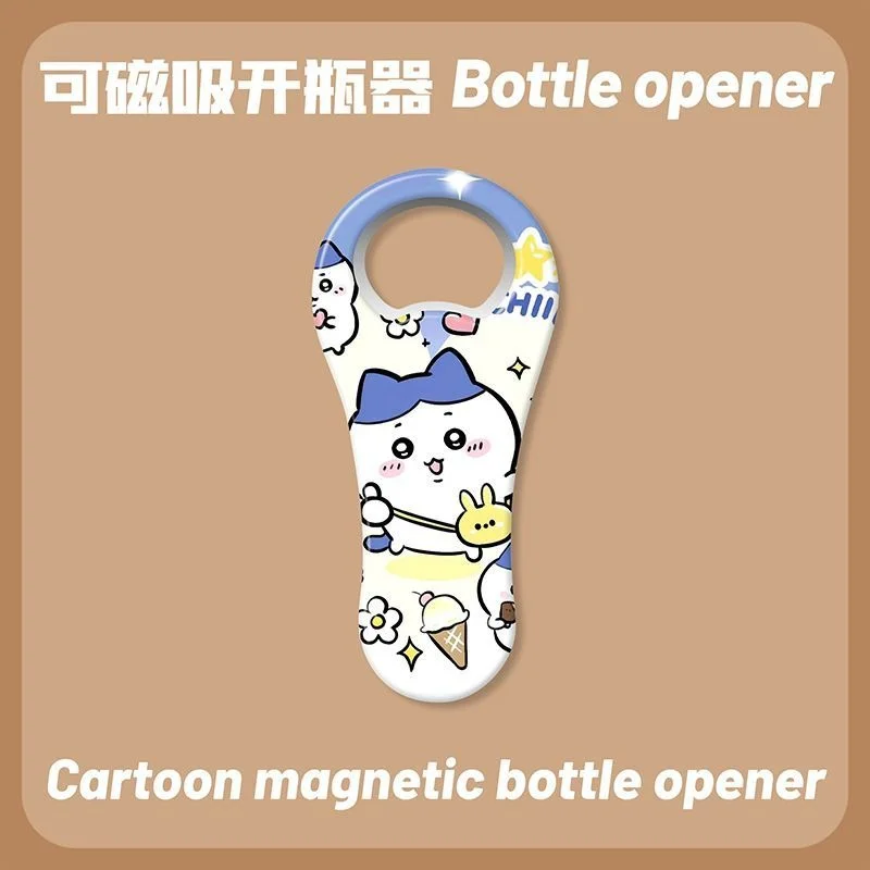 Фото Открывалка для бутылок Chiikawa Hachiware Usagi Kawaii в стиле аниме, магнит на холодильник, модный изысканный инструмент №4