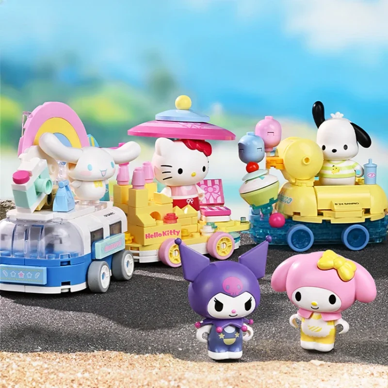 Sanrio плавающий парад строительный блок игрушка Kuromi Cinnamoroll Hello Kitty понравико помпон