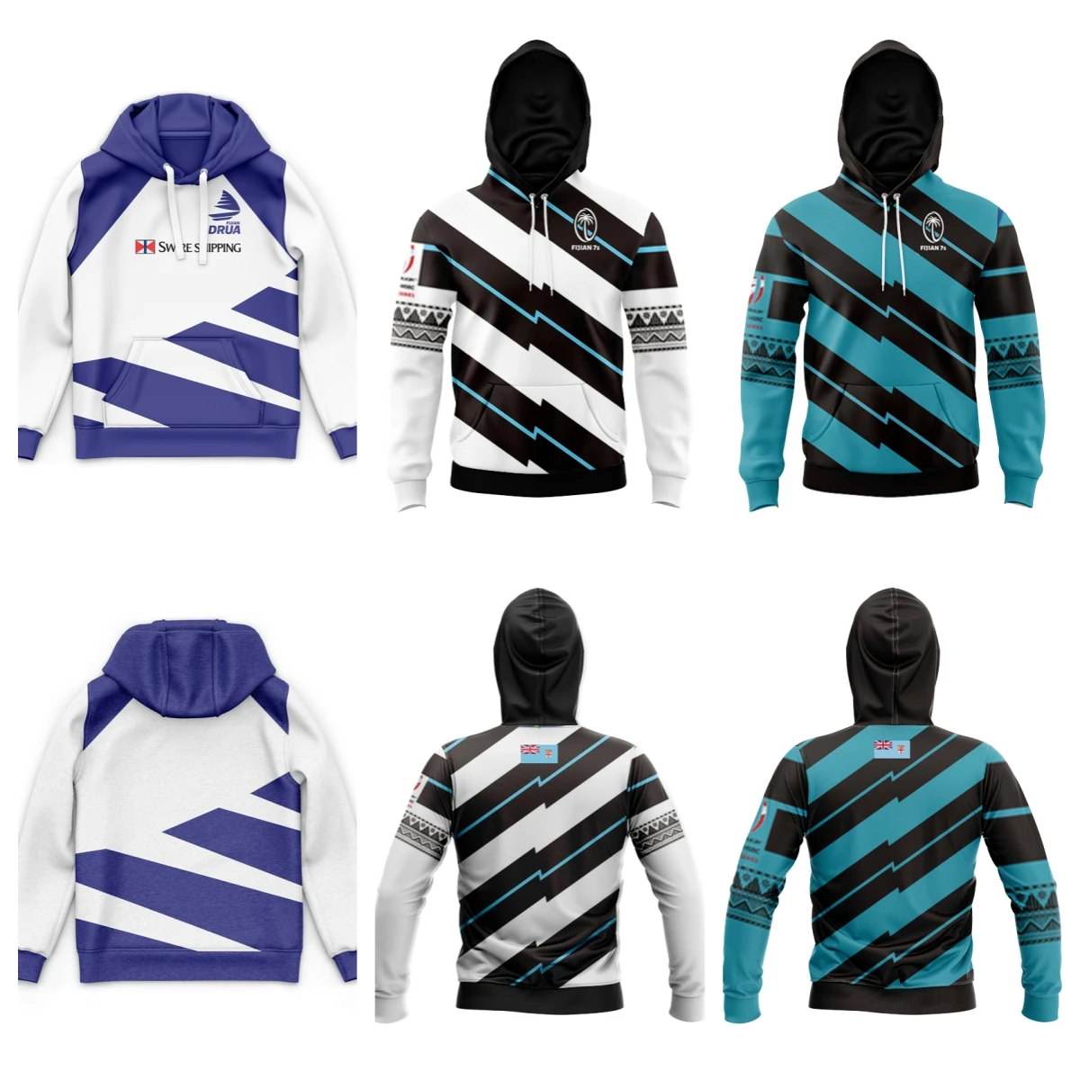 

Kids Home/Away Rugby Jersey FIJI 7s Pullover Hooded Sweatshirts