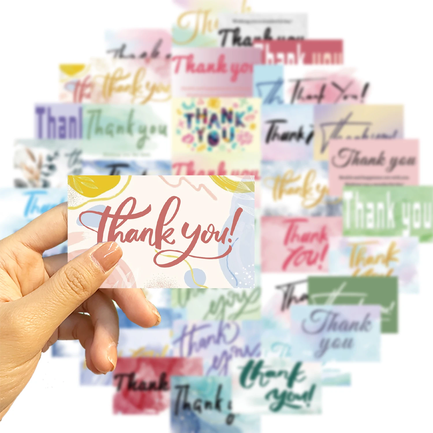 40 шт. наклейки Спасибо милые красочные этикетки для малого бизнеса или