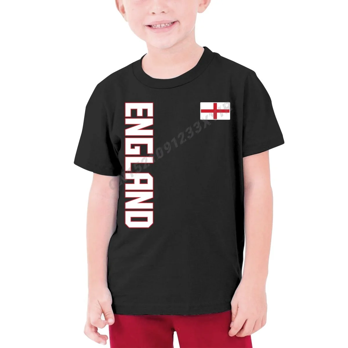 

Детская футболка с флагом Англии (2), Детская футболка из 100% хлопка, Молодежная Футболка с круглым вырезом и короткими рукавами, футболка для ...