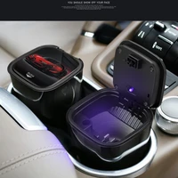 1pcs car led ashtray garbage coin storage cup container cigar ash tray car styling universal size ashtrays