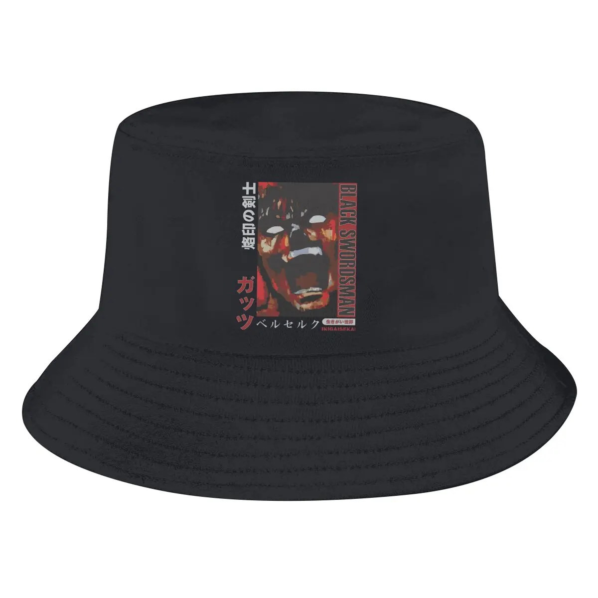 

Berserk Guts Griffith Behelit Manga Bucket Hat Black Swordsman Men's Women's Fisherman Cap Hip Hop Beach Sun Fishing Hats