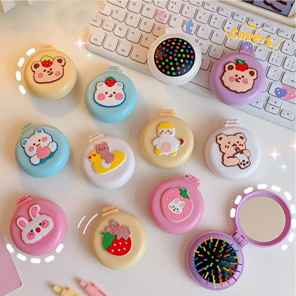 Складная Расческа с зеркалом компактный карманный размер 1 шт. портативная