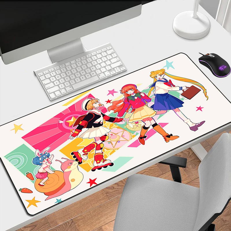 

Sailors Moon Desk Pad Sakura Mousepad Cute Magic Kawaii Mouse Pads Gaming Accessories Gamer Keyboard Mats Mat Mause Large Xxl Pc