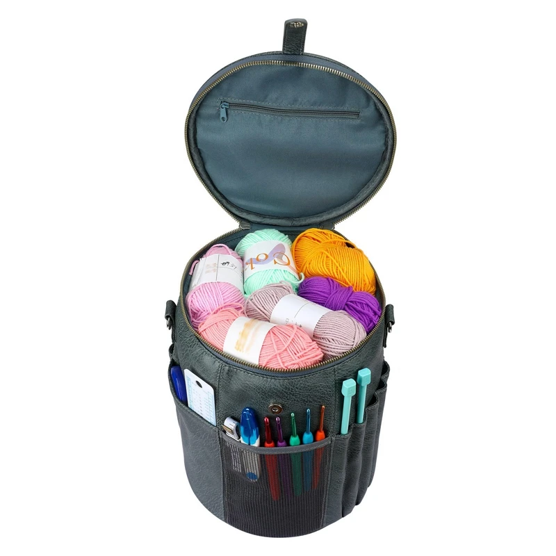 

Knitting Bag Yarn Tote Storage Bag For Wool Crochet Hooks Knitting Needles DIY Household Organizer Sewing Tools Bag