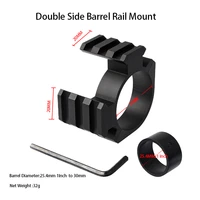 scope barrel double side ring mount diameter 25 4mm 1inch 30mm ultralight picatinny dovetail 20mm for red dot flashlight laser