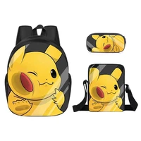 pokemon cute pikachu backpacks childrens anime cartoon backpack waterproof large capacity primary school students backpack bag