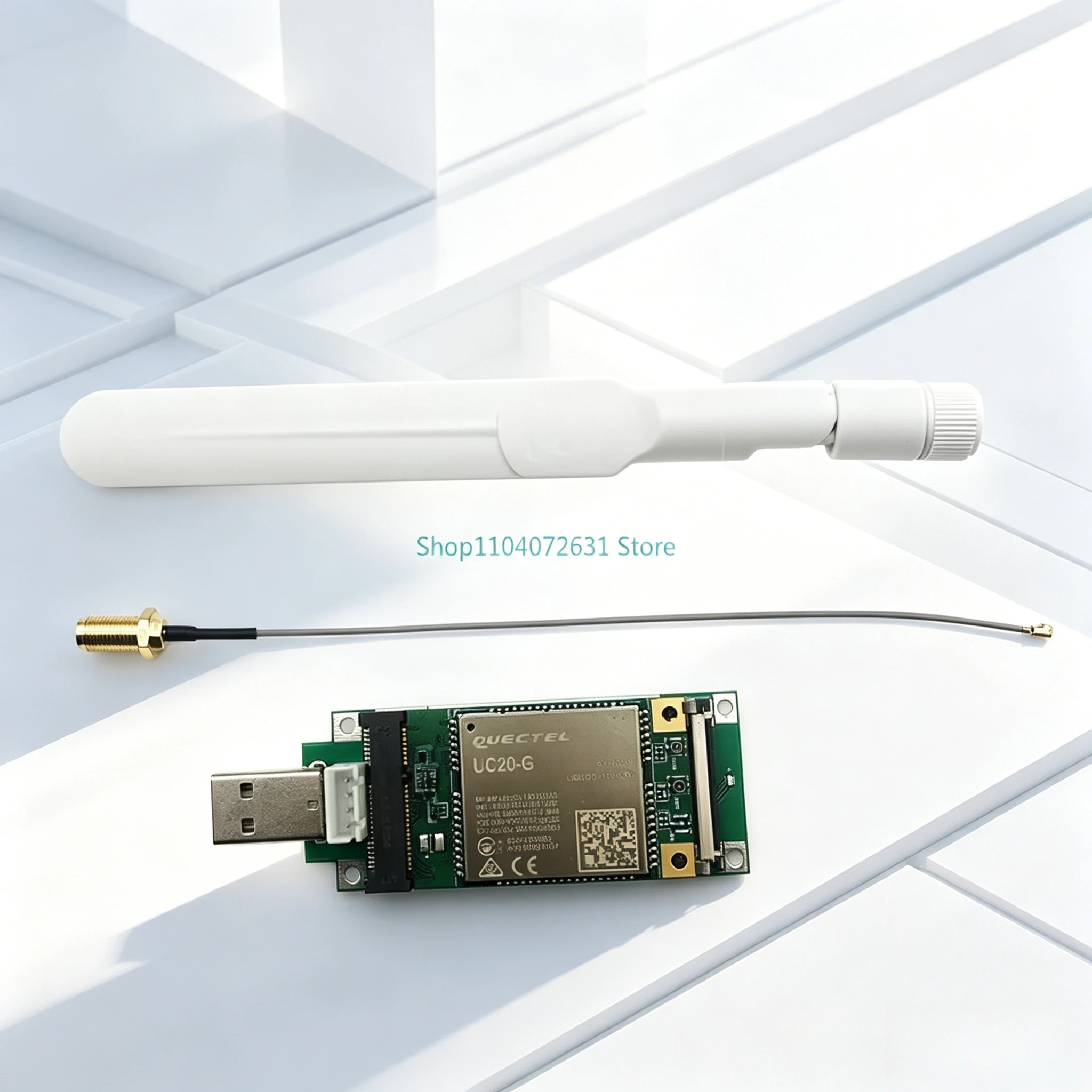 Фото В наличии, бесплатная доставка: модуль UC20-G 3G Mini PCIe + USB-адаптер + антенна + тестовый разъем QFP100 IC №1