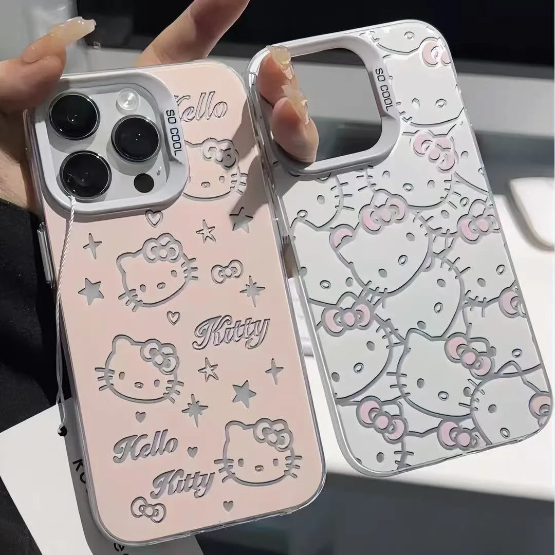 Розовый чехол Sanrio Hello Kitty Cool с полным экраном для Xiaomi Mi 14T 14 13 12 12T 11 Lite Poco X6 F6 F5 X5 F4 F3 X3