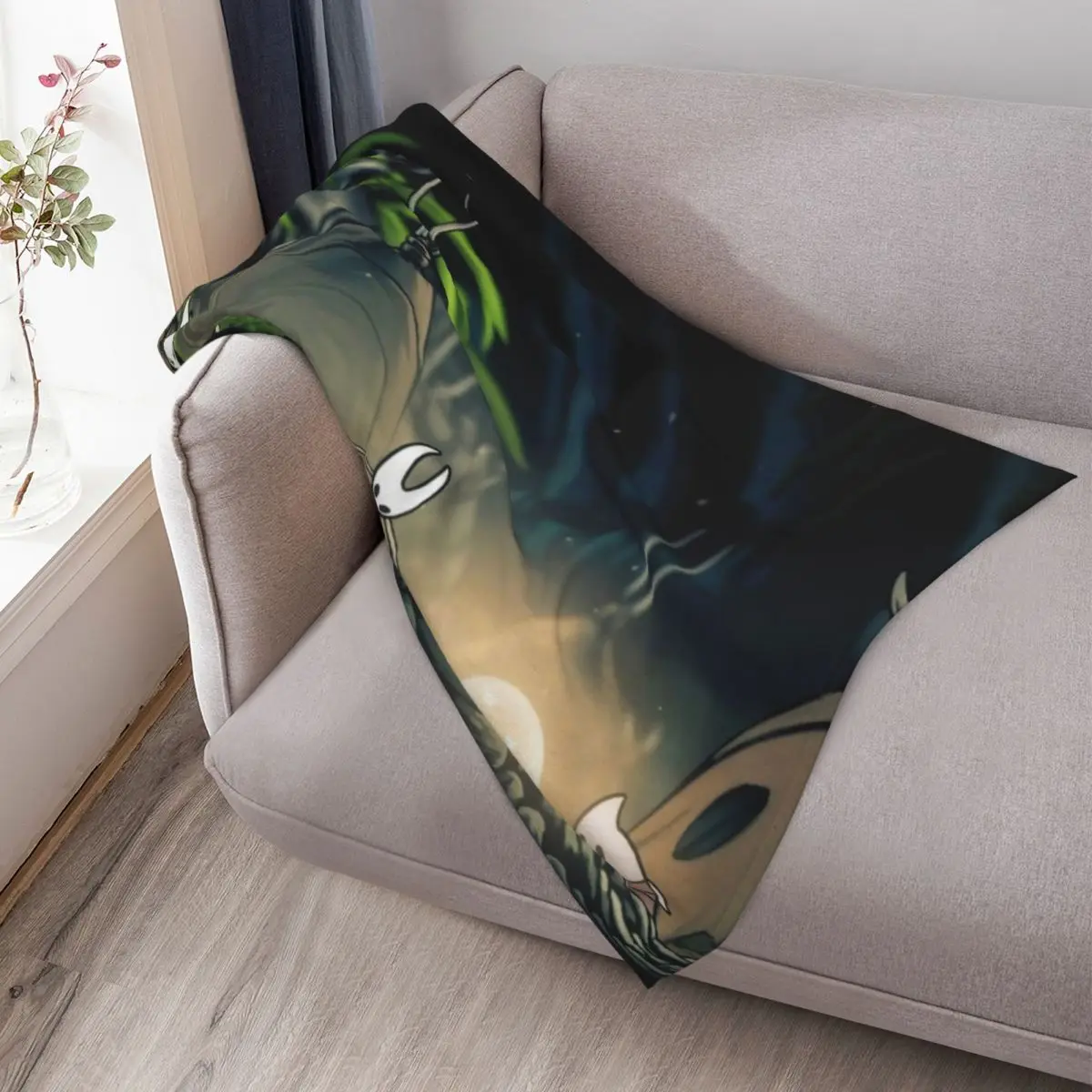 Фото Плед Hollow Knight Bench Rest, уютное домашнее одеяло, подарок на Рождество и праздники №3