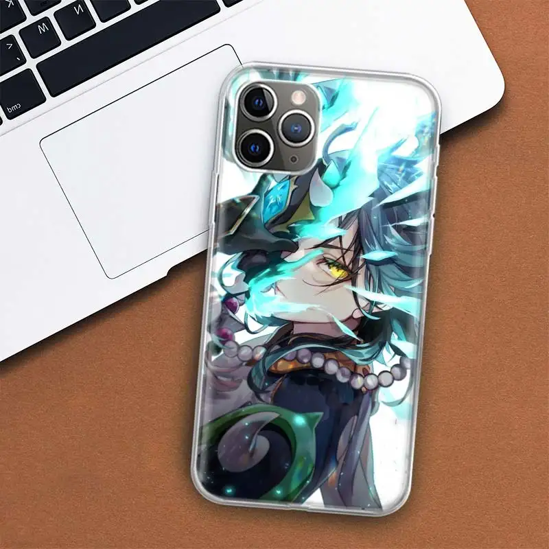 Ударопрочный чехол Xiao Genshin для Apple iPhone 11 12 13 15 Ultra 14 Pro 7 XR X XS Max 6S 8 Plus + Mini SE мягкий с