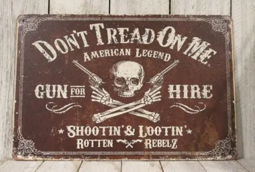 Флаг Gadsen Оловянная металлическая надпись Don't протектор on Me магазин прав