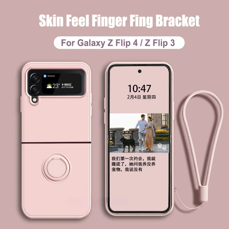 

Z Flip 4 Flip 3 Case Magnetic Wireless Charging Ring Case For Samsung Galaxy Z Flip 3 Flip4 5G Flip3 Non-Slip Back Cover Z Flip4
