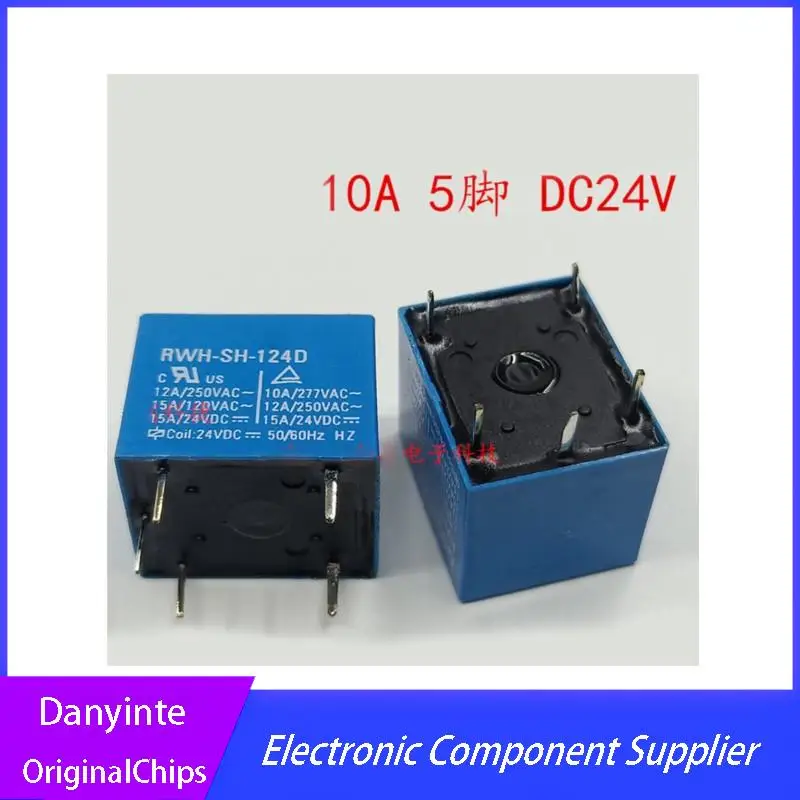 

Новинка 10 шт./лот RWH-SH-124D 24V DC24V 10A RWH SH 124D 5PIN