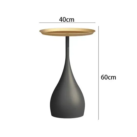 Металлический круглый журнальный столик - изображение