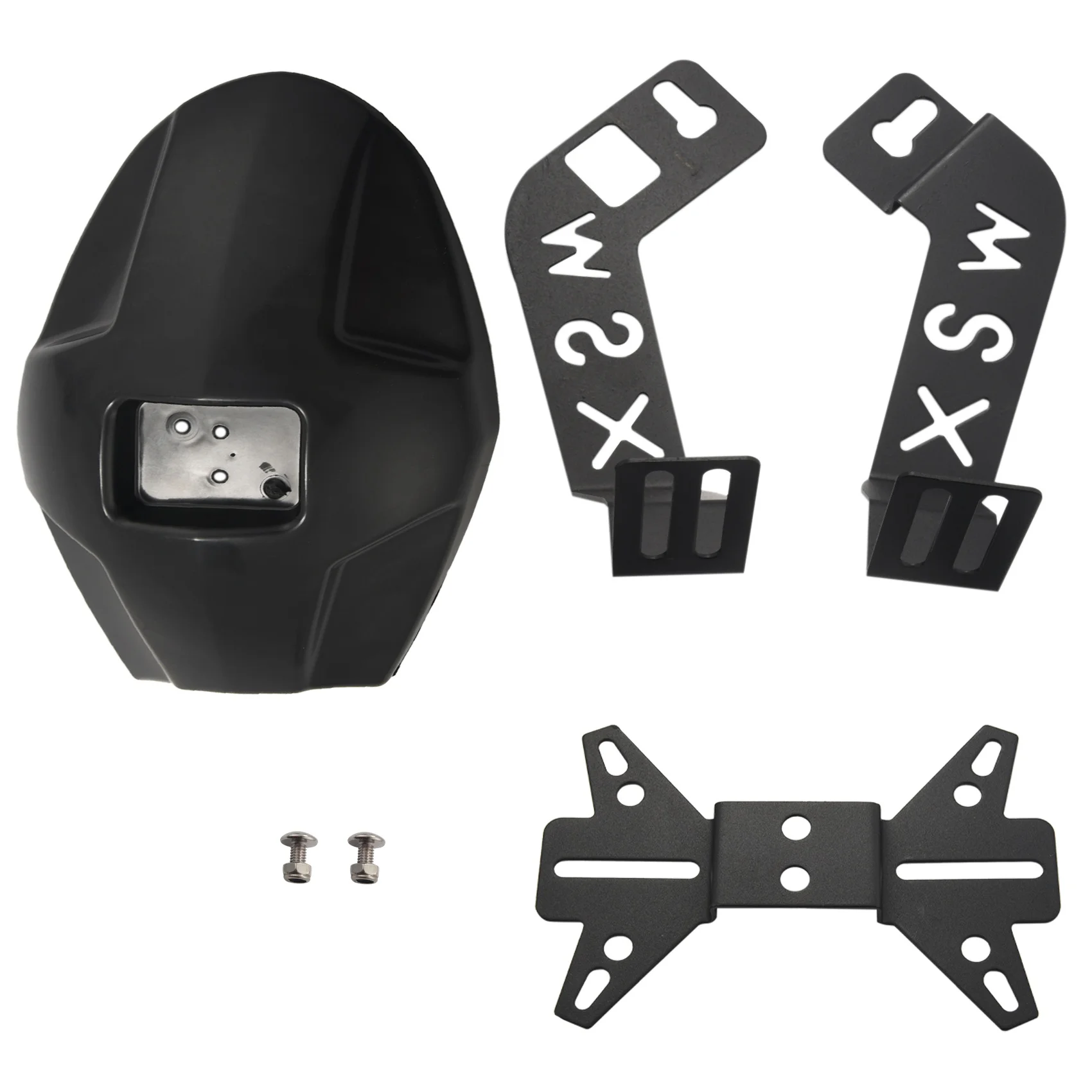

Задний брызговик для мотоцикла, брызговик для колеса, покрышки с кронштейном номерного знака для HONDA GROM MSX125 M3 (черный)