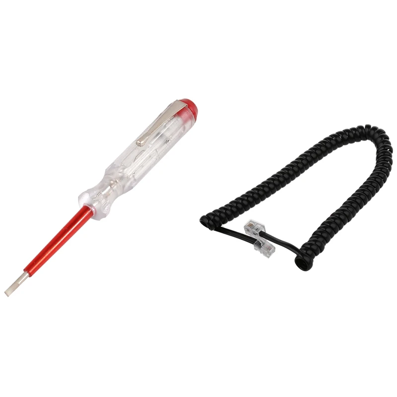 

Карманный телефон, детектор напряжения, отвертка с тером и 1 шт. телефонный удлинитель, кабель, шнур