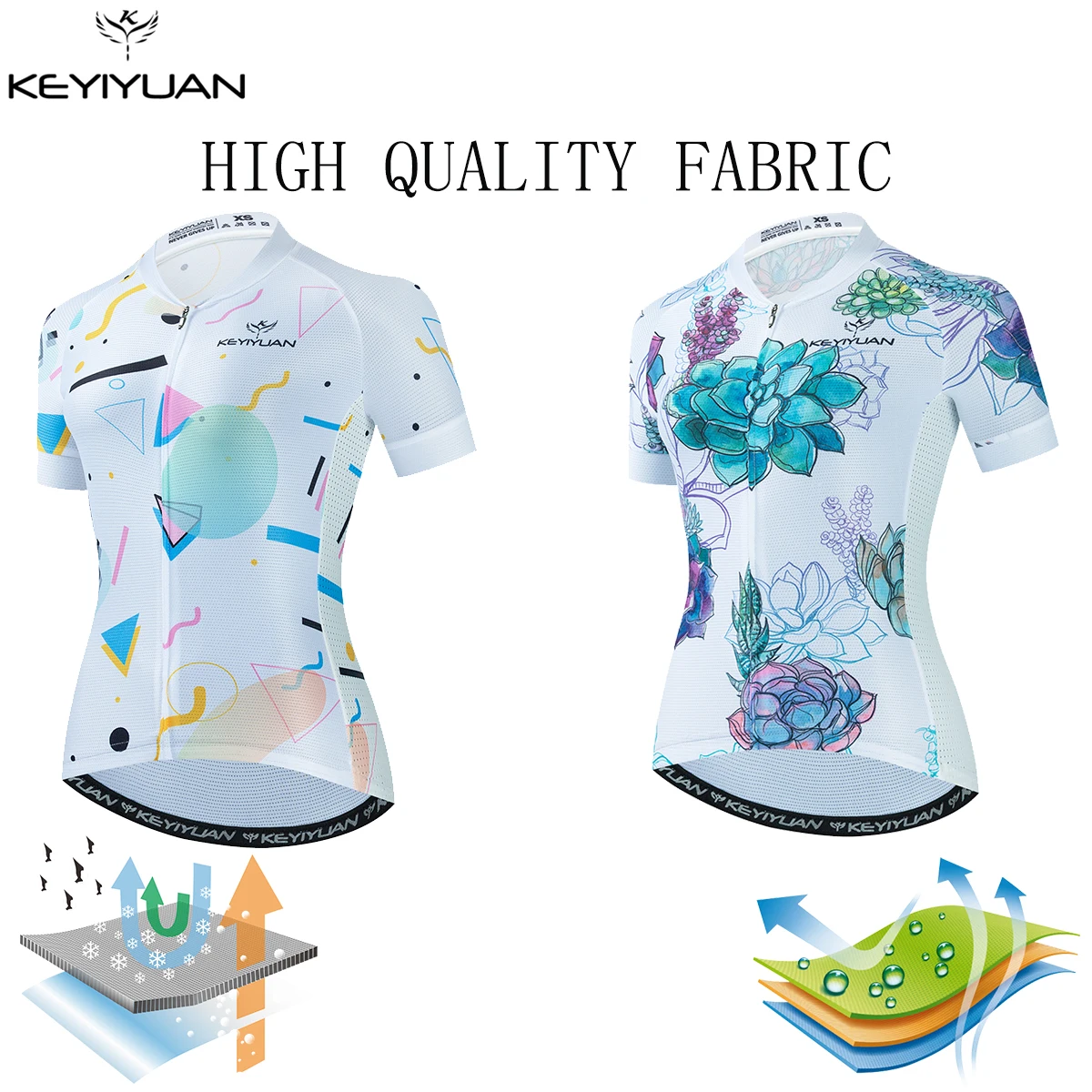 Купи KEYIYUAN New Summer Short Sleeve Bike Cycling Jersey Women Mountain Bicycle Shirts MTB Clothing Uniforme Ciclismo Mujer за 1,667 рублей в магазине AliExpress