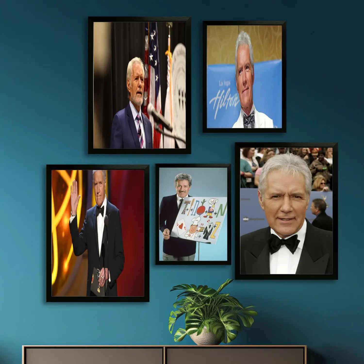 Алекс Trebek Host Холст Художественный постер и настенное искусство картина с принтом