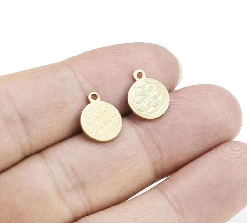 Подвеска с круглым лотосом 20 шт. подвеска цветком для изготовления ювелирных