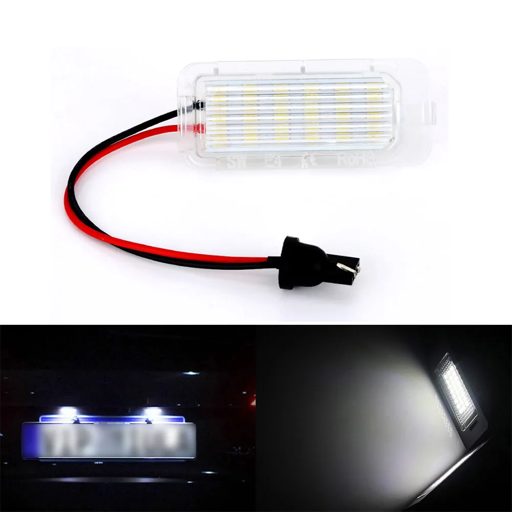 

2Pcs 12V LED Number License Plate Light Lamp For Ford Focus 5D Fiesta MK4 Car Accessories High Quality License Plate Lights