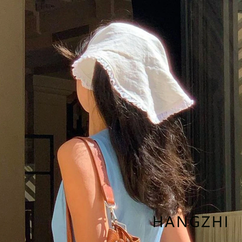 HANGZHI белый кружевной цветной клетчатый треугольный тюрбан с мультяшным граффити головной убор корейский стиль аксессуары для волос для женщин