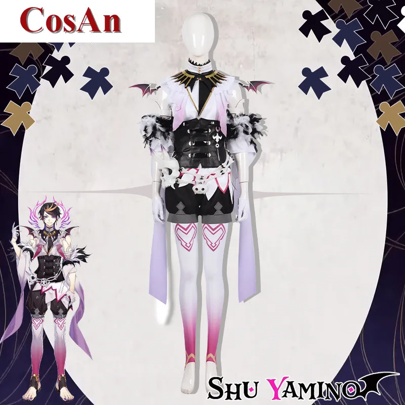 

CosAn Anime VTuber Nijisanji Shu Yamino Cosplay Costume Combat Uniforms Unisex Activity Party Role Play Clothing Custom-Make