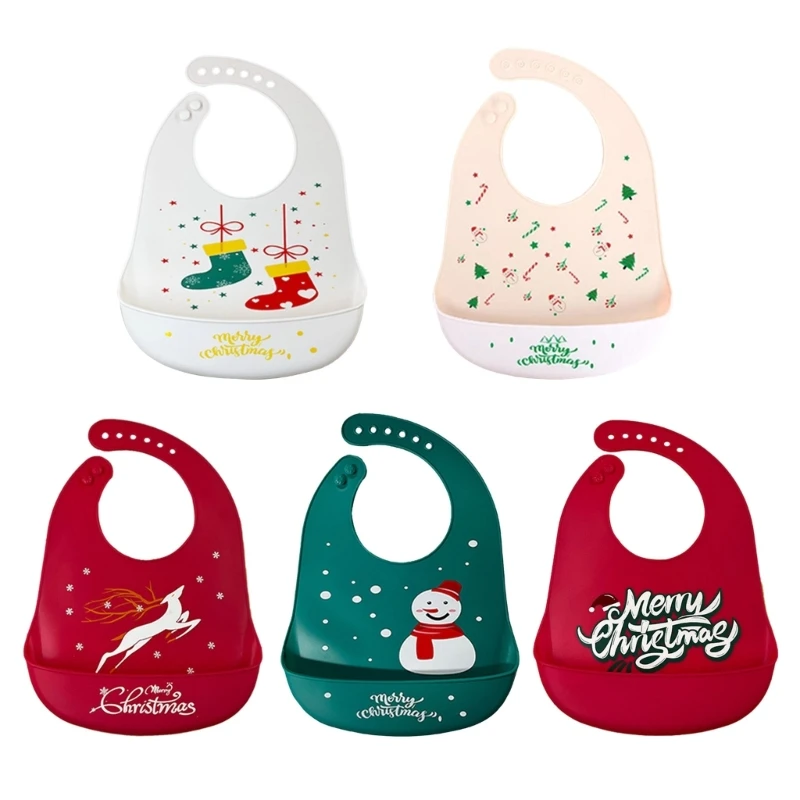 

Toddler Silicone Bibs for Baby Kids Girl Boys Waterproof Saliva Feeding Bib