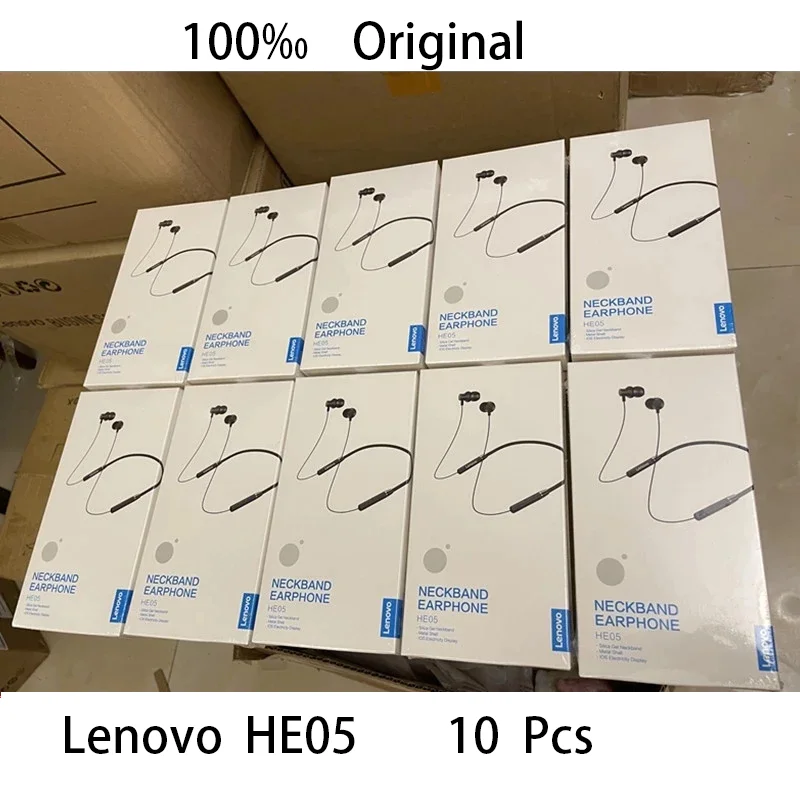 

Оригинальные беспроводные Наушники Lenovo HE05, Bluetooth совместимые с 5,0, Наушники с шейным ободом, Hi-Fi шумоподавляющий микрофон