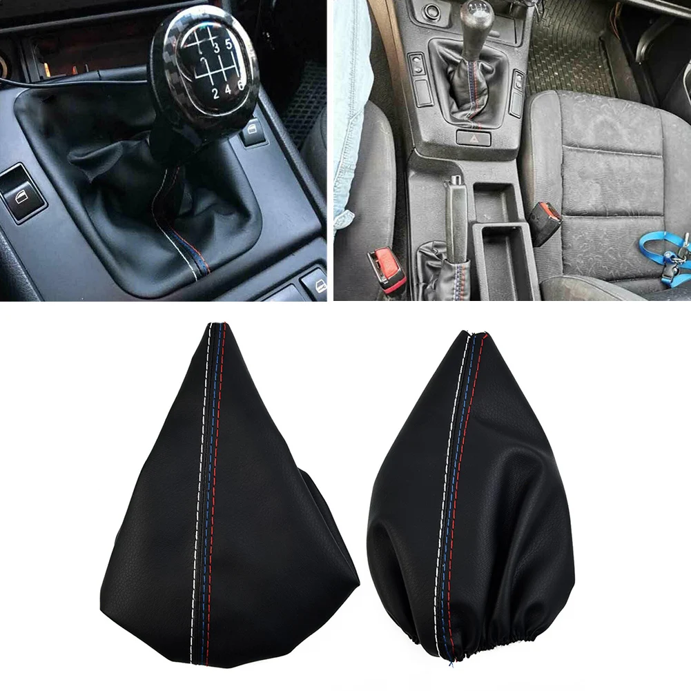 

Car Pu Leather Gear Shift Shifter Lever Boot Dust Cover Collars Gaiter For BMW 3 Series E36 1991-1998 E46 1999-2005 Car Styling