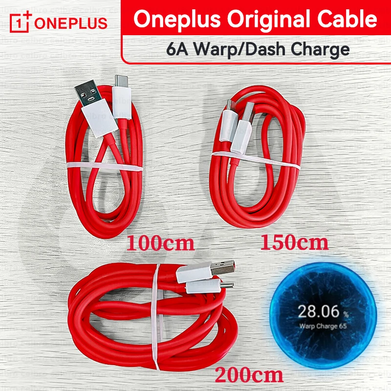 Оригинальный зарядный кабель Oneplus 1 м/1 5 м/2 м устройство для быстрой зарядки 7t 8 T 9 10