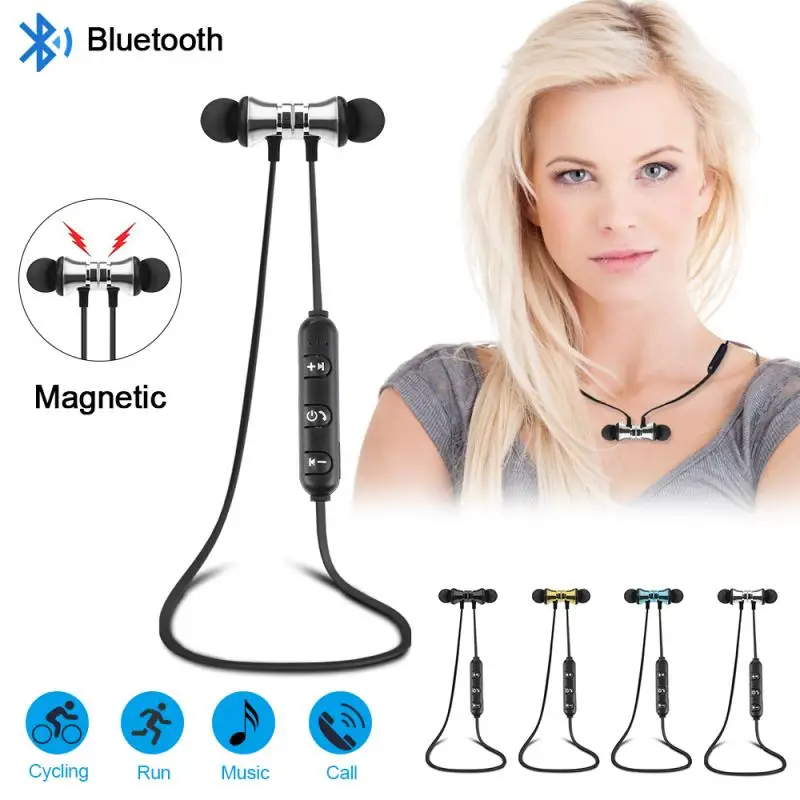 

Bluetooth Earphone Magnetic Stereo Sports Earbuds Wireless In-ear Headset Mic Fone De Ouvido for Iphone 7 8 12 13 14