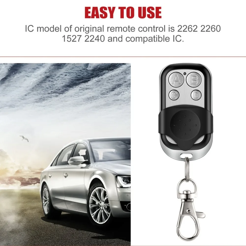 

Remote Control Copy 4 Channel Cloning Duplicator Key Fob A Distance Learning Electric Garage Door Controller 433 MHz RF