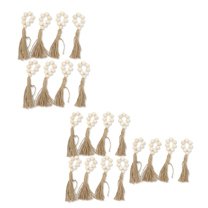 

Кисточки, деревянные бусины ручной работы, пряжки для салфеток, фермерские натуральные белые кисточки