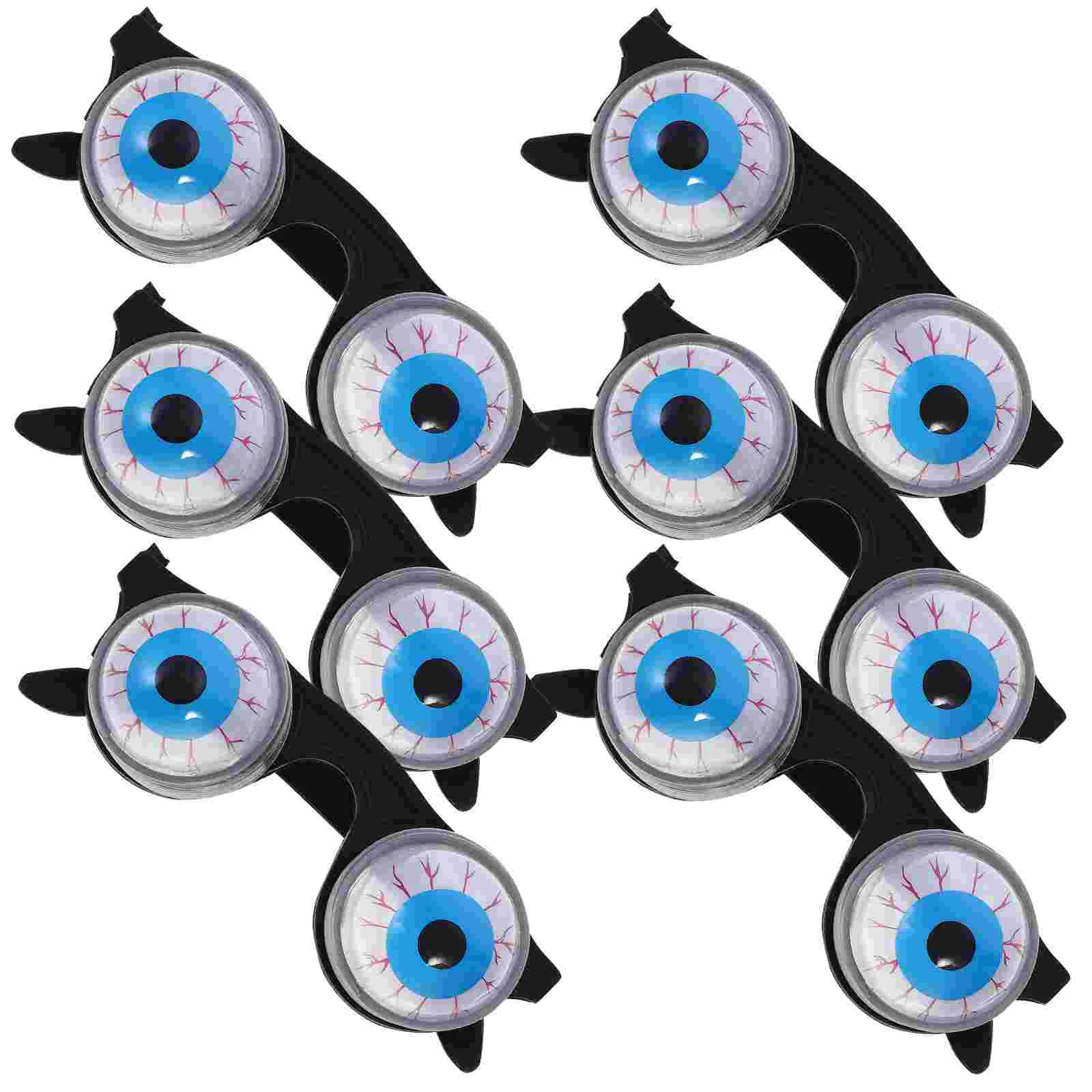 

6pcs Eyeball Glasses Funny Goo Goo Eye Spring Disguise Glasses Gag Prop Gifts Tricky For Themed Party Goodie Bag Stuffer